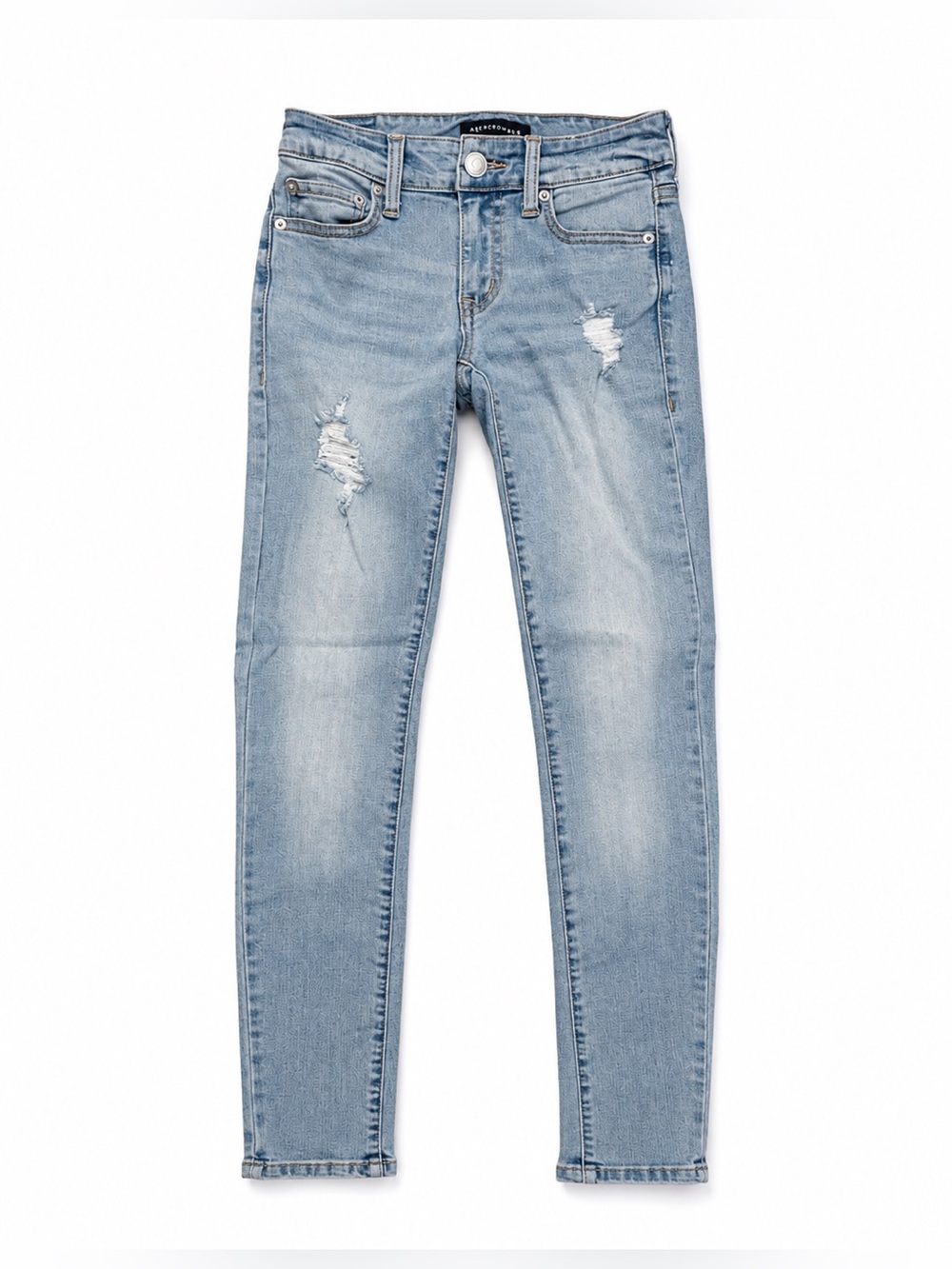 Aeropostale Low Rise Distressed Jeggings Light Wash Y2K Skinny Jeans Size 00 XS
